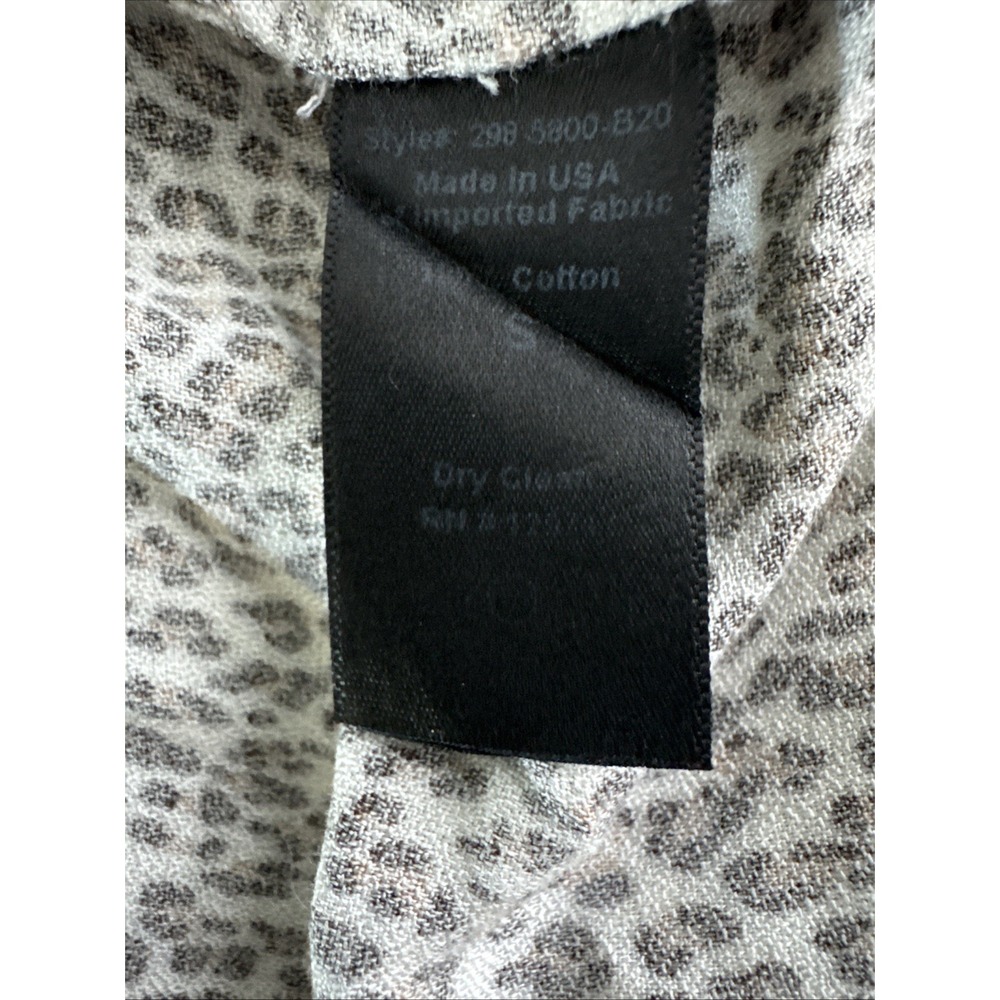 jennie kayne Animal Print Shirt Dress Size S 100% Cotton - Picture 5 of 5